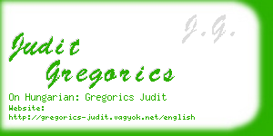 judit gregorics business card